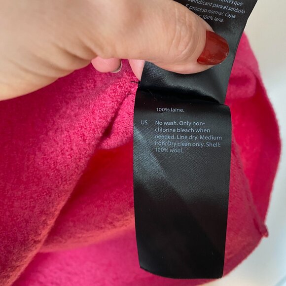 COS Pink Turtleneck 100% Boiled Wool Sweater Size S - Picture 4 of 8